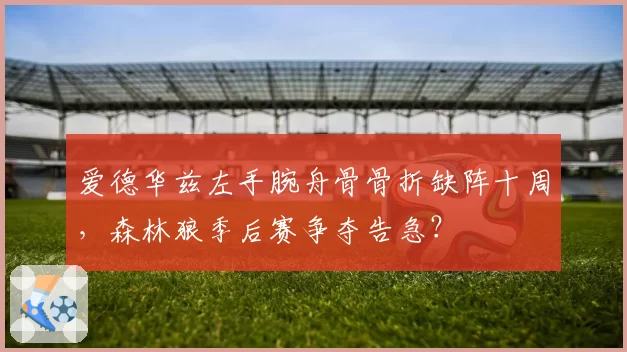 爱德华兹左手腕舟骨骨折缺阵十周，森林狼季后赛争夺告急？